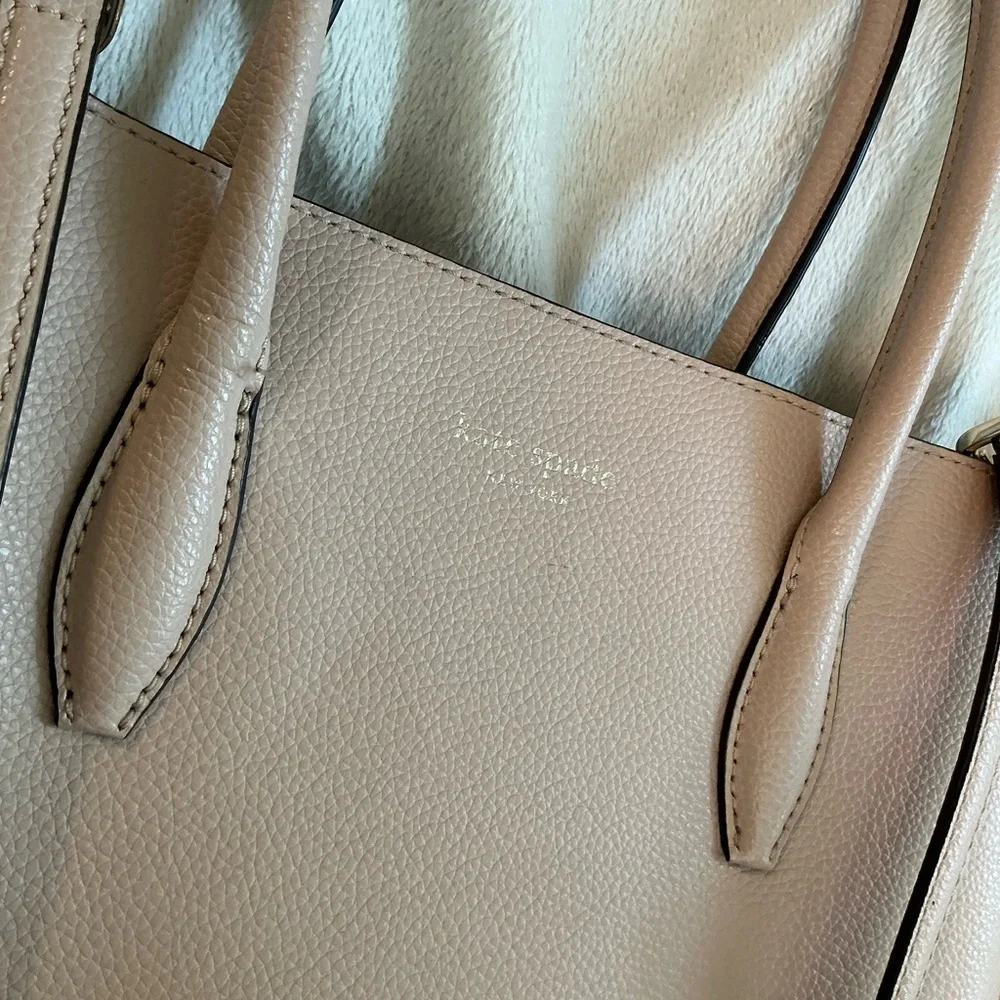 Kate Spade Eva Medium Blush Leather Satchel Nude Pink